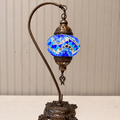 Turkish Mosaic Swanneck Lamp Small Globe No 13