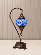 Turkish Mosaic Swanneck Lamp Small Globe No 13