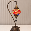 Turkish Mosaic Swanneck Lamp Small Globe No 14
