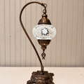 Turkish Mosaic Swanneck Lamp Small Globe No 16