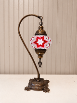 Turkish Mosaic Swanneck Lamp Small Globe No 17