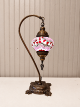 Turkish Mosaic Swanneck Lamp Small Globe No 18