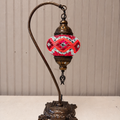 Turkish Mosaic Swanneck Lamp Small Globe No 20