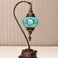 Turkish Mosaic Swanneck Lamp Small Globe No 21