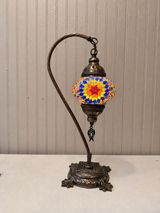 Turkish Mosaic Swanneck Lamp Small Globe No 2