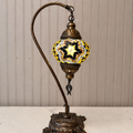 Turkish Mosaic Swanneck Lamp Small Globe No 4
