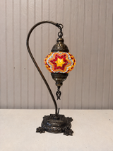 Turkish Mosaic Swanneck Lamp Small Globe No 8