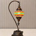 Turkish Mosaic Swanneck Lamp Small Globe No 9